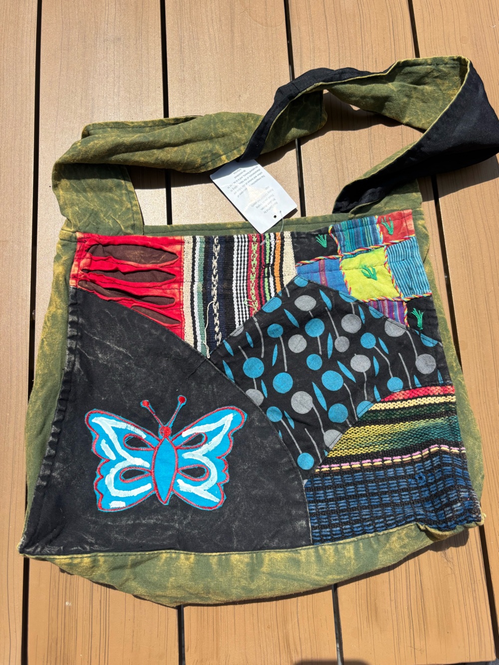 Rising International Nepal Cross Body Hobo Bag Colorful Hippie Purse